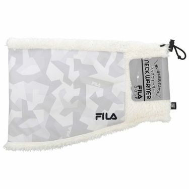 フィラ FILA　メンズ カモフラージュ柄 ネックウォーマー 783-940 OWT オフホワイト　2023年モデル オフホワイト（OWT）