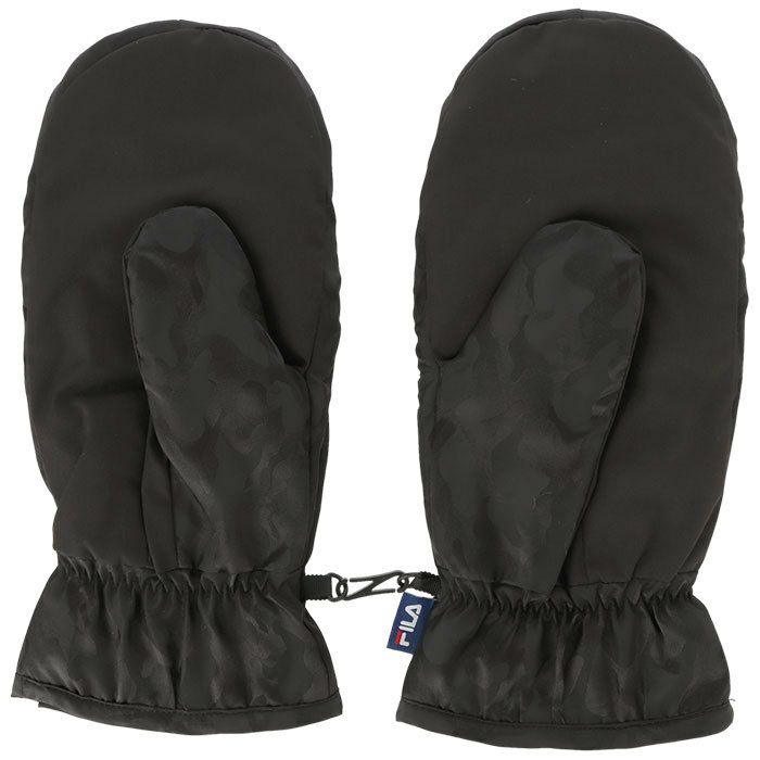 フィラ FILA　メンズ カモフラージュ柄 カイロポケット付き 中綿入り 両手用 ミトン 783-942 BK ブラック　2023年モデル 詳細1