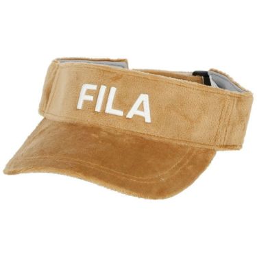 フィラ FILA　レディース ロゴ刺繍 イヤーマフ付き 2WAY サンバイザー 793-920 BE ベージュ　2023年モデル 詳細2