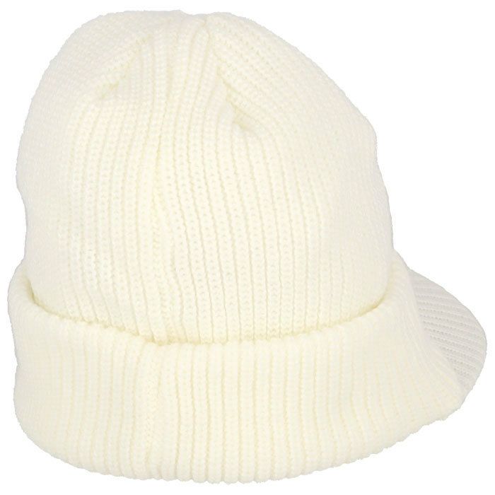 セントアンドリュース St ANDREWS　ロゴ刺繍 つば付き ニットキャップ 042-3287152 030 ホワイト　2023年モデル 詳細1