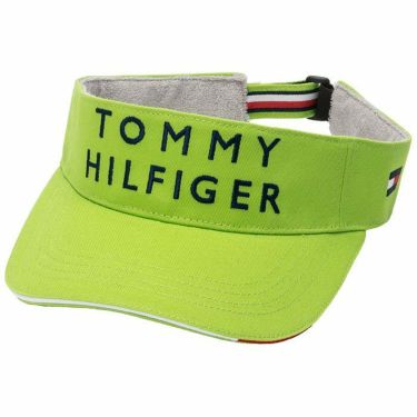 トミー ヒルフィガー ゴルフ　レディース ロゴ刺繍 コットンツイル サンバイザー THMB225F 69 ライムグリーン　2023年モデル 詳細2