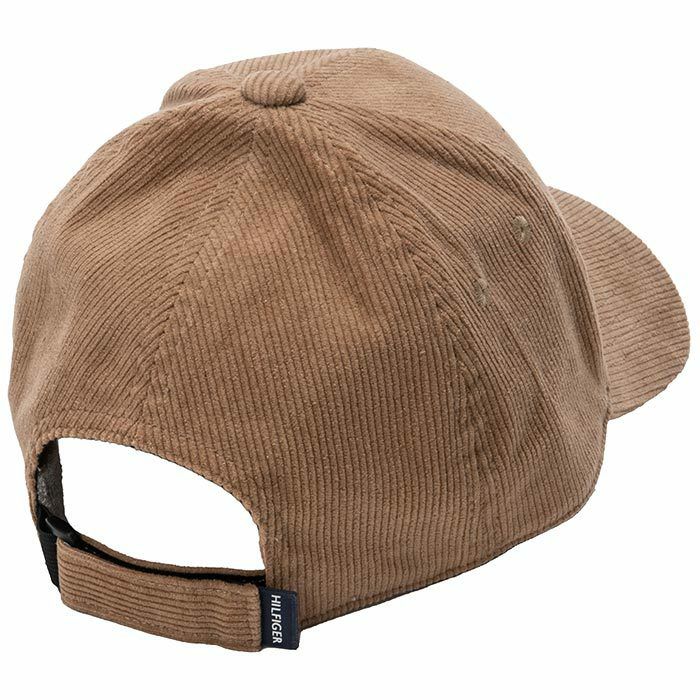 トミー ヒルフィガー ゴルフ　ロゴ刺繍 コーデュロイ キャップ THMB3F54 24 キャメル　2023年モデル 詳細1