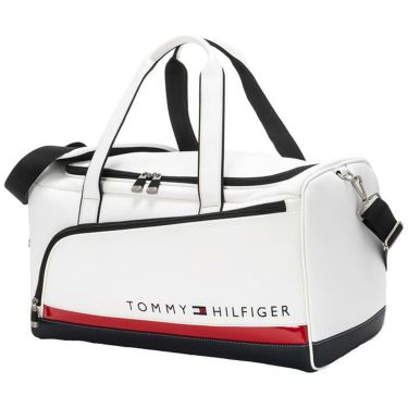 トミー ヒルフィガー ゴルフ　ロゴデザイン FACE ショルダーベルト付き ボストンバッグ THMG3FB3 00 ホワイト　2023年モデル ホワイト（00）