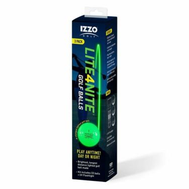 IZZO LITE4NITE GOLF 3BALLS ＆ UV LIGHT ライトフォーナイト UVライト付き ゴルフボール3球セット 0700215001319R 詳細4