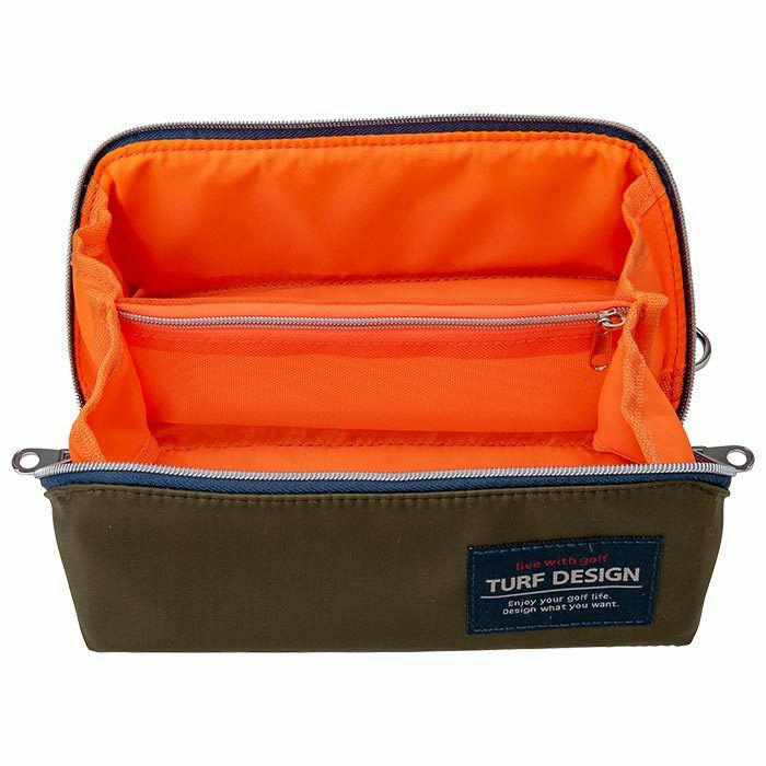 TURF DESIGN ターフデザイン ゴルパカ ポーチ Lサイズ TDGP-BC75L ネイビー/グリーン　2023年モデル 詳細1