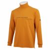 デサントゴルフ DESCENTE GOLF　メンズ DSG ベア天竺 胸ポケット 長袖 タートルネックシャツ DGMWJB05　2023年モデル オレンジ（OR00）
