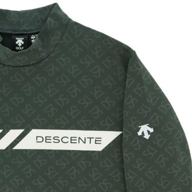 デサントゴルフ DESCENTE GOLF　メンズ モノグラムプリント 総柄 裏起毛 長袖 モックネックシャツ DGMWJB09　2023年モデル 詳細4