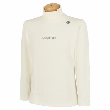 デサントゴルフ DESCENTE GOLF　メンズ 起毛生地 長袖 タートルネックシャツ DGMWJB10　2023年モデル ホワイト（WH00）
