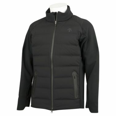 デサントゴルフ DESCENTE GOLF　メンズ g-arc 撥水 ストレッチ 防風 長袖 フルジップ ハイブリッド ダウン ジャケット DGMWJK00　2023年モデル ブラック（BK00）