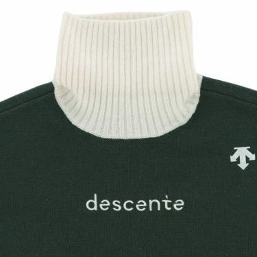 デサントゴルフ DESCENTE GOLF　レディース ロゴデザイン 配色切替 ケーブル編み 長袖 タートルネック セーター DGWWJL10　2023年モデル 詳細4