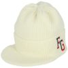 フィッチェゴルフ FICCE GOLF　メンズ つば付き リブ編み ニットキャップ 229601 05 ホワイト　2022年モデル ホワイト（05）