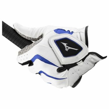 ミズノ MIZUNO　W-GRIP ダブルグリップ 指先ショートタイプ メンズ ゴルフグローブ 5MJMS401 27 ホワイト×ブルー 詳細1