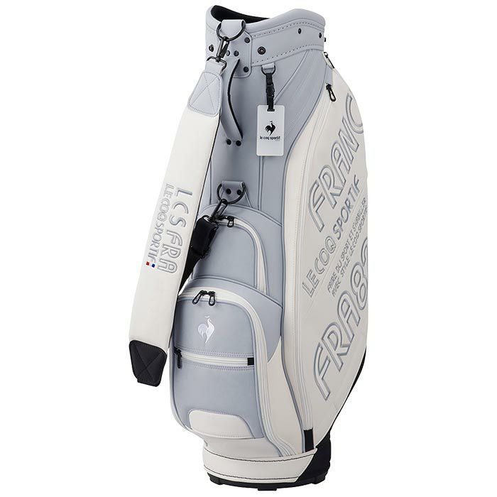 ルコック Le coq sportif　ロゴデザイン メンズ キャディバッグ QQBXJJ04 WH00 ホワイト　2024年モデル