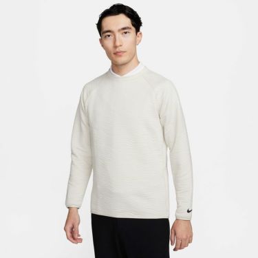 ナイキ NIKE　メンズ ツアー Dri-FIT キルティッド 長袖 クルーネック プルオーバー FD5836 072 ライトボーン/ライトボーン/ブラック　2024年モデル ライトボーン（072）