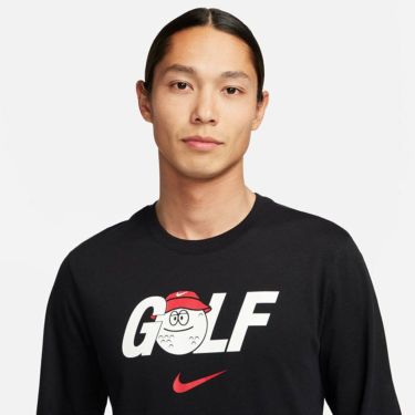 ナイキ NIKE　メンズ ゴルフモチーフプリント 長袖 Tシャツ FQ4929 010 ブラック　2024年モデル 詳細1