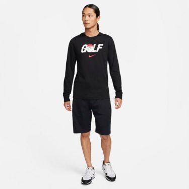 ナイキ NIKE　メンズ ゴルフモチーフプリント 長袖 Tシャツ FQ4929 010 ブラック　2024年モデル 詳細3