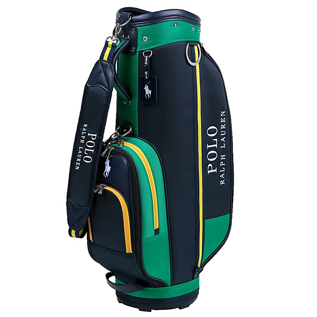POLO GOLF　カラーブロック キャディバッグ RLC013 GN グリーン×ネイビー　2024年モデル グリーン×ネイビー