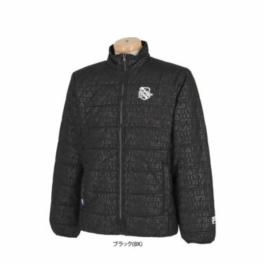 フィラ FILA　メンズ ロゴデザイン 総柄 エンボスプリント 中綿入り 長袖 フルジップ ブルゾン 783-280 詳細1