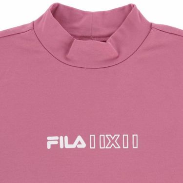 フィラ FILA　レディース ロゴプリント 裏微起毛 ストレッチ 半袖 モックネックシャツ 793-584 詳細3