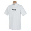 ピン PING　メンズ ストレッチ 軽量 ダイヤメッシュ 半袖 ハイネックシャツ 621-3168201　2023年モデル ホワイト（030）