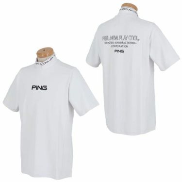ピン PING　メンズ ストレッチ 軽量 ダイヤメッシュ 半袖 ハイネックシャツ 621-3168201　2023年モデル 詳細2