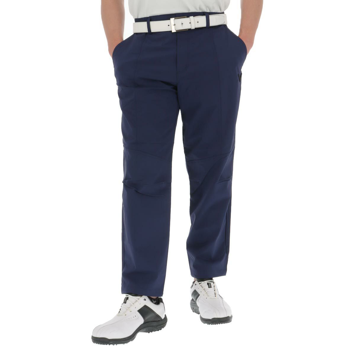 キャロウェイ Callaway　メンズ 撥水 8WAYストレッチ シェブロンワッペン ロングパンツ C24126107　2024年モデル ネイビー（1120）