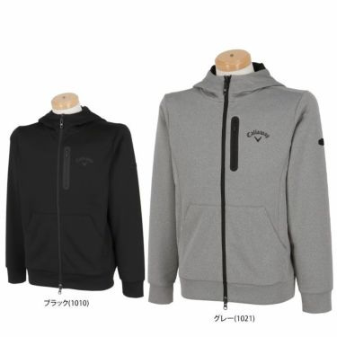 キャロウェイ Callaway　メンズ ロゴプリント ダンボール素材 長袖 フルジップ パーカー C24117101　2024年モデル 詳細1