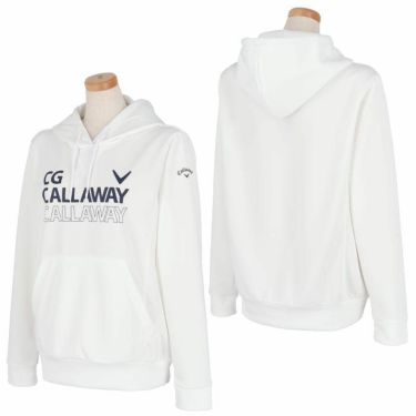 キャロウェイ Callaway　レディース ロゴデザイン ダンボール スウェット 長袖 Vガゼット プルオーバー パーカー C24117203　2024年モデル 詳細2
