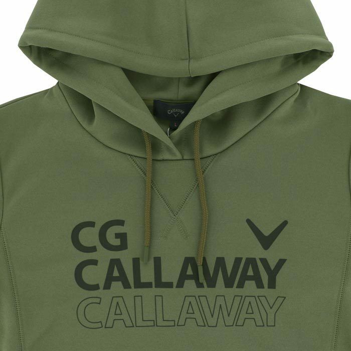 キャロウェイ Callaway　レディース ロゴデザイン ダンボール スウェット 長袖 Vガゼット プルオーバー パーカー C24117203　2024年モデル 詳細4