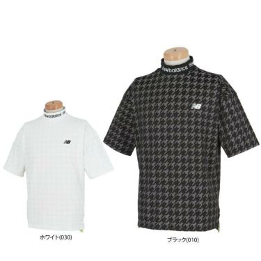 ニューバランスゴルフ　メンズ SPORT 千鳥柄 ジャカード 半袖 モックネックシャツ 012-4166001　2024年モデル 詳細1