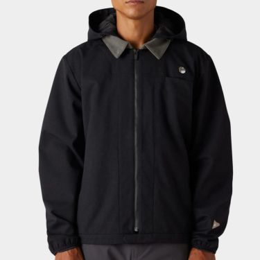 686 X MALBON 撥水 ロゴワッペン ストレッチ 長袖 2WAY フルジップ ジャケット M3FAJKT173 BLACK BLACK