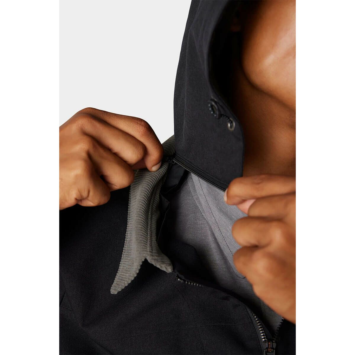 686 X MALBON 撥水 ロゴワッペン ストレッチ 長袖 2WAY フルジップ ジャケット M3FAJKT173 BLACK BLACK　詳細5