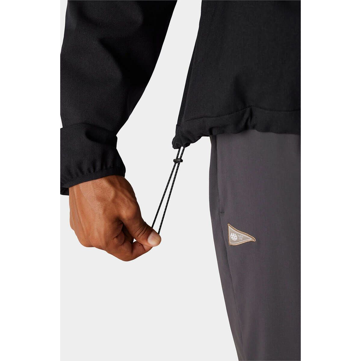 686 X MALBON 撥水 ロゴワッペン ストレッチ 長袖 2WAY フルジップ ジャケット M3FAJKT173 BLACK BLACK　詳細6