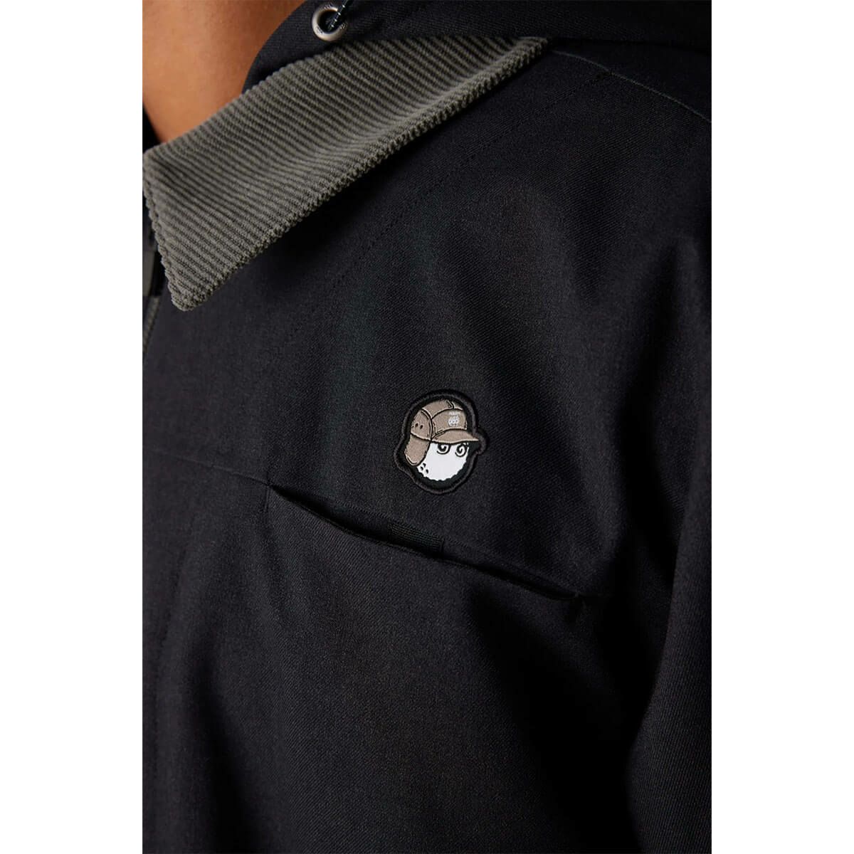 686 X MALBON 撥水 ロゴワッペン ストレッチ 長袖 2WAY フルジップ ジャケット M3FAJKT173 BLACK BLACK　詳細8