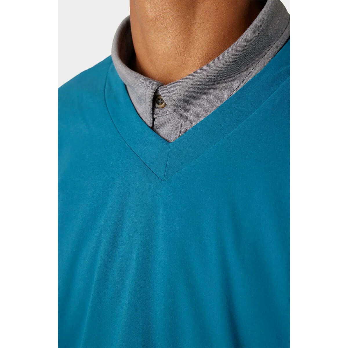 686 X MALBON 撥水 ロゴワッペン PRIMALOFT ストレッチ 長袖 Vネック プルオーバー ジャケット M3FAWLS172 MOROCCAN BLUE　詳細2