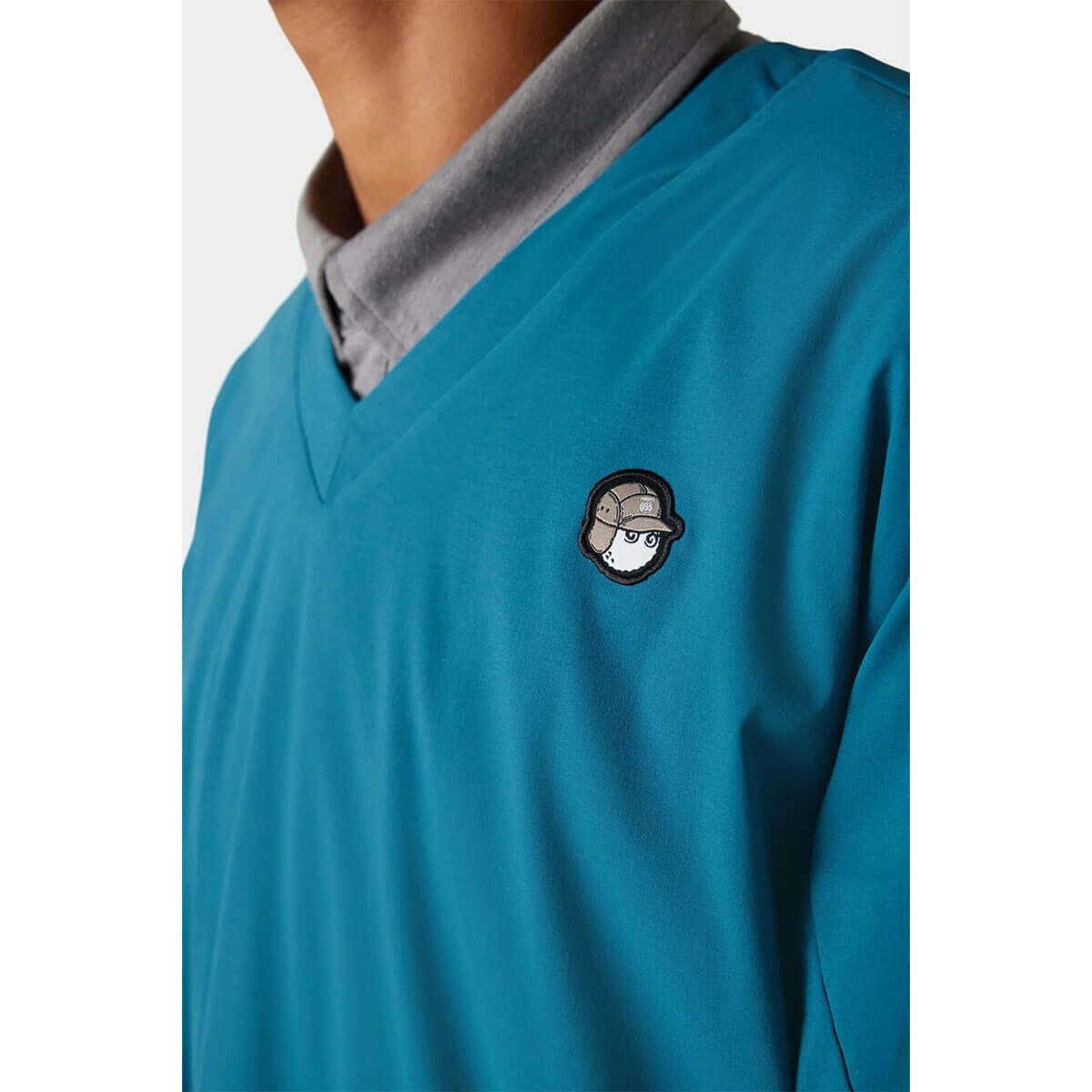 686 X MALBON 撥水 ロゴワッペン PRIMALOFT ストレッチ 長袖 Vネック プルオーバー ジャケット M3FAWLS172 MOROCCAN BLUE　詳細6