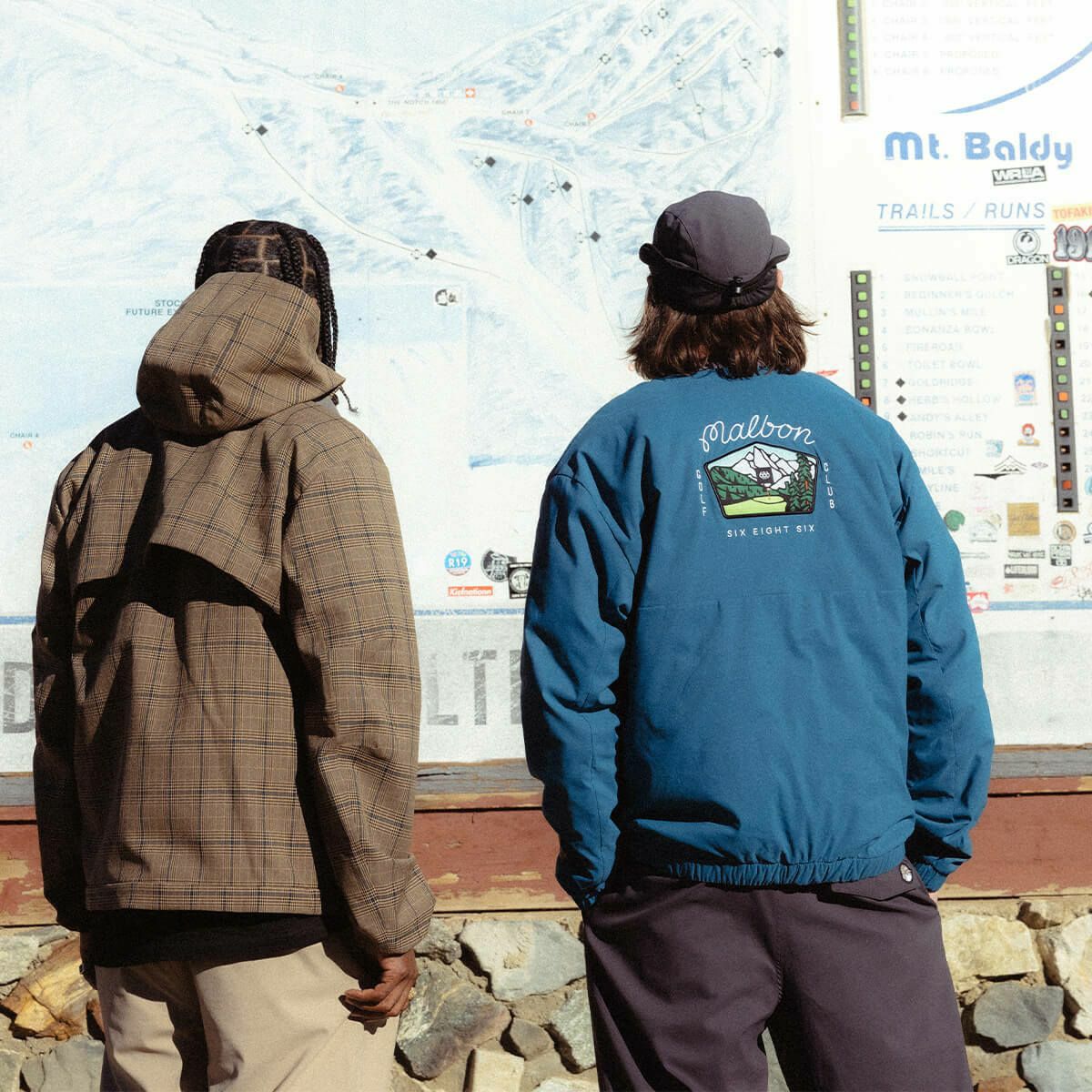 686 X MALBON 撥水 ロゴワッペン PRIMALOFT ストレッチ 長袖 Vネック プルオーバー ジャケット M3FAWLS172 MOROCCAN BLUE　詳細8