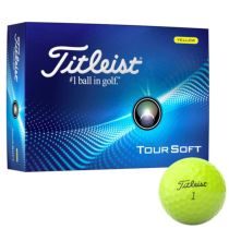 タイトリスト　TOUR SOFT ツアーソフト 2024年モデル　ゴルフボール　1ダース（12球入り）　イエロー