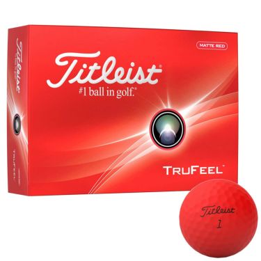 タイトリスト　TRUFEEL トゥルーフィール 2024年モデル　ゴルフボール　1ダース（12球入り）　マットレッド マットレッド