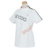 ルコック Le coq sportif　レディース ロゴプリント 配色ライン 半袖 モックネックシャツ QGWVJA00　2023年モデル ホワイト（WH00）