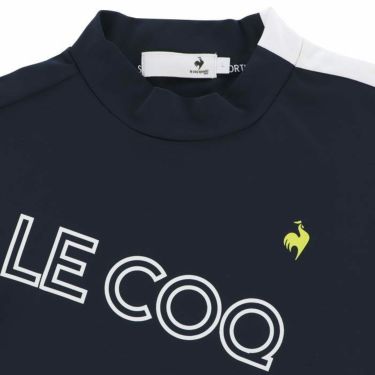ルコック Le coq sportif　レディース ロゴプリント 配色ライン 半袖 モックネックシャツ QGWVJA00　2023年モデル 詳細3