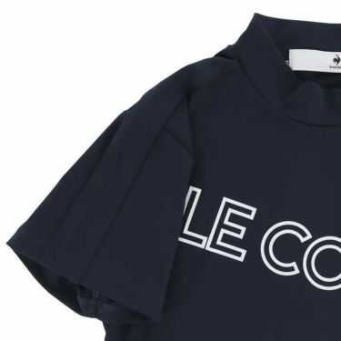 ルコック Le coq sportif　レディース ロゴプリント 配色ライン 半袖 モックネックシャツ QGWVJA00　2023年モデル 詳細4