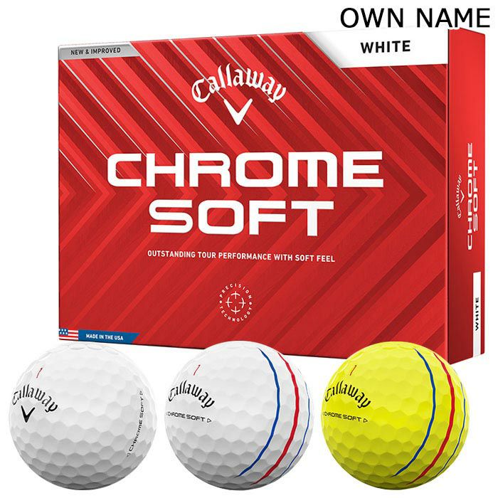 オウンネーム専用　キャロウェイ　クロム ソフト 2024年モデル　ゴルフボール　1ダース（12球入り） 詳細1