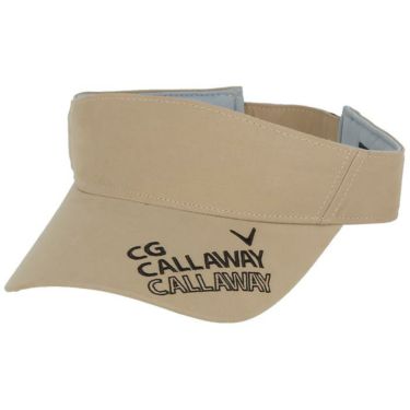 キャロウェイ Callaway　ロゴ刺繍 メンズ サンバイザー C24191114 1040 ベージュ　2024年モデル ベージュ（1040）