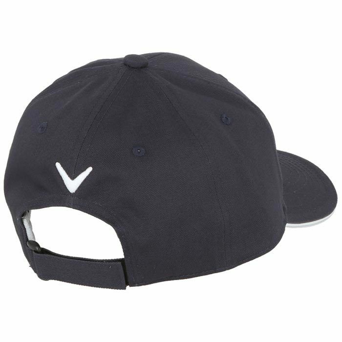 キャロウェイ Callaway　ロゴ刺繍 ベーシック コットンツイル メンズ キャップ C24990105 1120 ネイビー　2024年モデル 詳細1