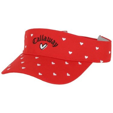 キャロウェイ Callaway　ラブキャロウェイ レディース サンバイザー C24191208 1100 レッド　2024年モデル レッド（1100）