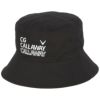 キャロウェイ Callaway　ロゴ刺繍 コットンツイル レディース バケットハット C24191216 1010 ブラック　2024年モデル ブラック（1010）
