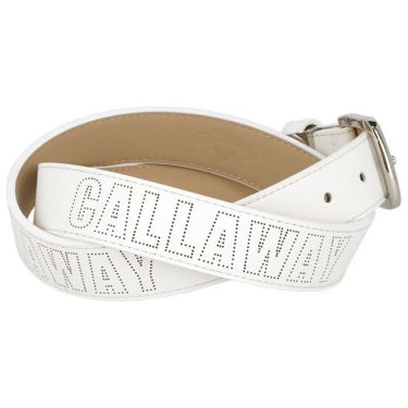 キャロウェイ Callaway　レディース ロゴパンチング ベルト C24192202 1030 ホワイト　2024年モデル 詳細1