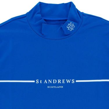 セントアンドリュース St ANDREWS　メンズ ロゴプリント ラインデザイン ストレッチ 半袖 ハイネックシャツ 042-4167351　2024年モデル 詳細3
