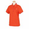 セントアンドリュース St ANDREWS　レディース ロゴジャガード 半袖 ポロシャツ 043-4160252　2024年モデル オレンジ（150）